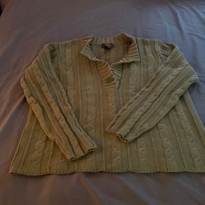 Route 66 Dark Green Cable Knit Sweater